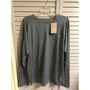 Nike Yoga Dri-FIT Long Sleeve Training Top Athletic Shirt Gray‎ L